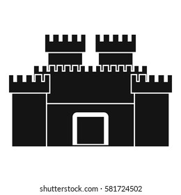 Ancient Fortress Icon Simple Illustration Ancient Stock Vector (royalty 