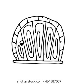 Ancient  gates, hand drawn. Vector illustration. eps 10