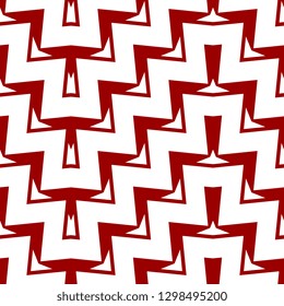 Ancient geometric abstract pattern with chinese cultural shape red and white colors vector illustration for fashion textile print and wrapping or wallpaper background.