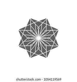 Ancient geometric emblem, for decorating your own design .Vector illustration