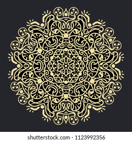 Ancient geometric mandala.Vector floral background.Ethnic decorative elements for prints