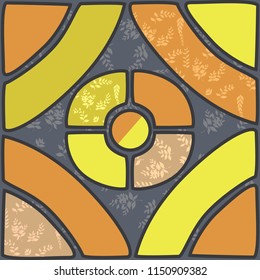 Ancient Geometrics Vector abstract seamless patchwork pattern. Arabic tile texture with geometric and floral ornaments, stylized flowers, dots and lace. Vintage vector card. Background pattern.