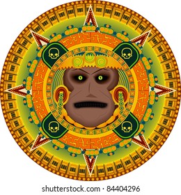 The ancient god of people the aztec in a vector