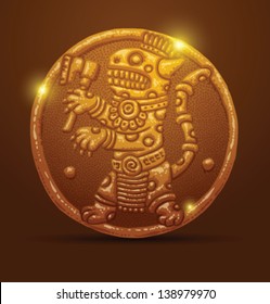 Ancient Gold Coin 06, Vector