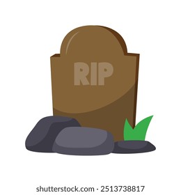 Gravestone Antigo em meio ao abraço da natureza tranquila