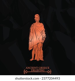 Ancient Greece decorative vector illustration. traditional ethnic ornament	