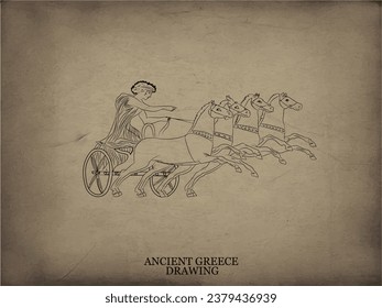 Antigua Grecia ilustración decorativa vectorial. ornamento étnico tradicional	