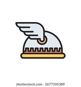 Ancient Greece Hermes Icon Vector Illustration