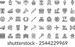 Ancient greece icons High-Quality Vector Icons Collection with Editable Stroke. Ideal for Professional and Creative Projects.