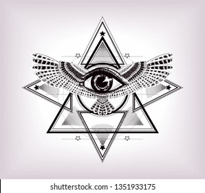 Ancient Greece Print All Seeing Eye Stock Vector (Royalty Free) 1351933175  | Shutterstock