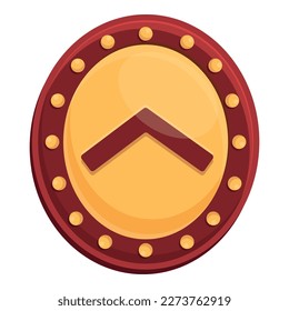 Ancient greece shield icon cartoon vector. Greek history. Art culture