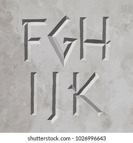 Ancient Greece style letters chiseled in marble. Can be placed over different backgrounds.