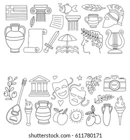 Nashville Tn Usa Doodle Icon Set Stock Vector (Royalty Free) 1888783531