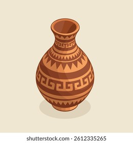 Ancient Greek Africa 3D Vases Isometric Vector