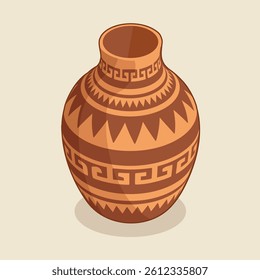 Ancient Greek Africa 3D Vases Isometric Vector