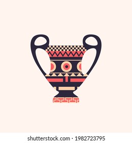 Ancianos griegos aislados ilustraciones vectoriales. Elemento de diseño de jarrones de la Grecia antigua. 