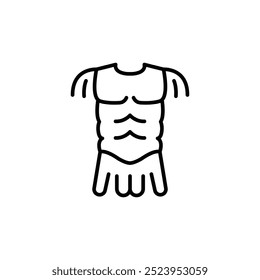 Ancient Greek armor icon. Simple body armor icon for social media, app, and web design. Vector illustration