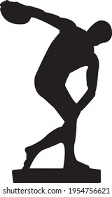 Ancient Greek athlete is doing sport