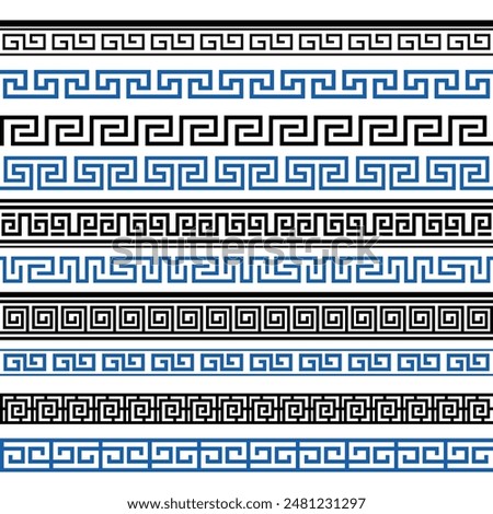 
Ancient Greek Borders Decoration Vector Illustration