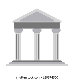 ancient greek building icon image 