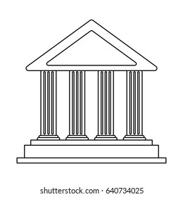 ancient greek building icon image 
