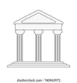 Ancient Greek Building On Floating Land Stock Vector (Royalty Free ...