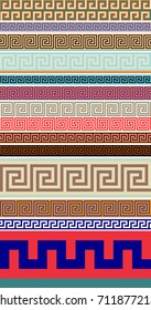 Ancient Greek Decorative Seamless Border Meander - Abstract Vector  Repeated Motif 