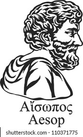 Ancient greek fabulist and story teller Aesop.