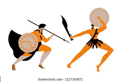 ancient greek fighting