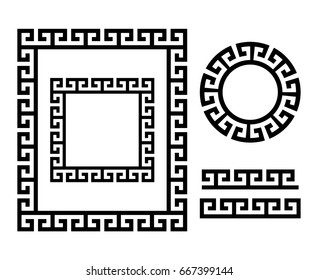 Ancient Greek frame and border - Key pattern form Greece 