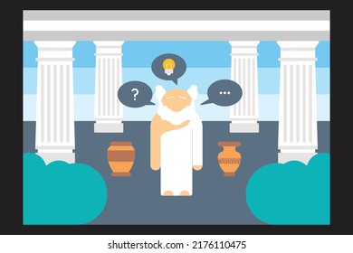 Ancient Greek god illustration design art