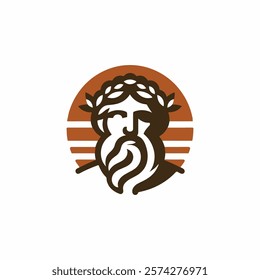 Ancient Greek God Logo for sale.