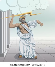 ancient greek god zeus illustration