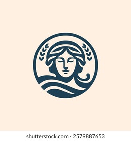 Ancient Greek Goddess Logo for sale.