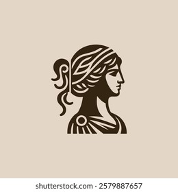 Ancient Greek Goddess Logo for sale.