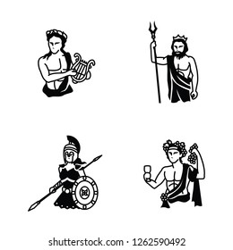 Ancient Greek Gods Vector Icons Stock Vector (Royalty Free) 1262590492 ...