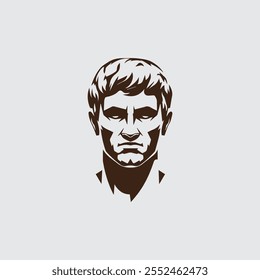 Ancient Greek head vector silhouette vector illustration design
