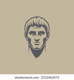 Ancient Greek head vector silhouette vector illustration design
