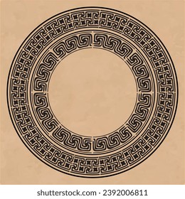 Ancient Greek Key Pattern For Social Media Background and Geometric Mandala Art.