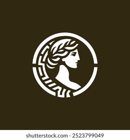 Ancient greek lady logo for sale