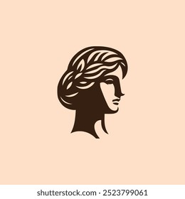 Ancient greek lady logo for sale