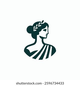 Ancient Greek Lady Logo for sale.