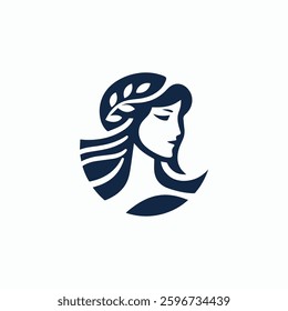 Ancient Greek Lady Logo for sale.
