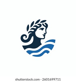 Ancient Greek Lady Logo for sale.