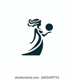 Ancient Greek Lady Logo for sale.