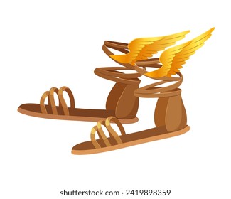 Ancient greek leather sandals design.