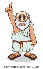 Ancient Greek Man Cartoon Style Comics Stock Vector (Royalty Free) 85427203