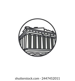 Ancient greek marble temple, located in Athens, dedicated for Athena, goddess of wisdom and war. Symbol of democracy. Significant monument and cultural heritage.