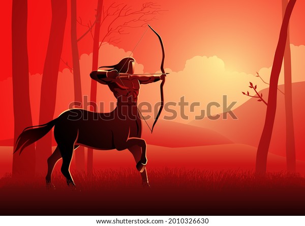 Ancient Greek Mythical Character Centaur Vector Stock Vector (Royalty ...
