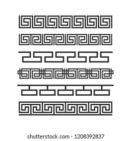 Ancient greek ornament vector. Greek border style
